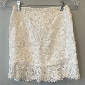 White Lace Mini Skirt- summer looks